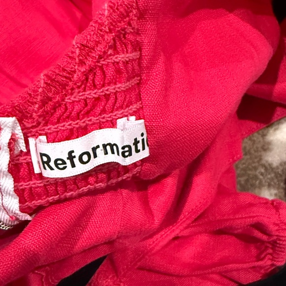 Reformation Pink Corvette Belgium Linen Dress. Size 0 - Picture 9 of 11